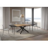 Tavolo allungabile 160/260x90 cm Versalux scortecciato telaio Antracite