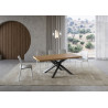 Tavolo allungabile 180/280x90 cm Versalux scortecciato telaio Antracite