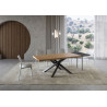 Tavolo allungabile 200/300x90 cm Versalux scortecciato telaio Antracite