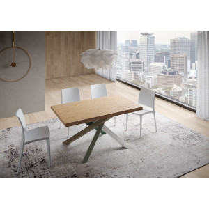 Tavolo fisso 140x90 cm Versalux scortecciato telaio Multicolore 4/A