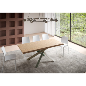 Zoom Tavolo allungabile 180/230x90 cm Versalux scortecciato telaio Multicolore 4/A