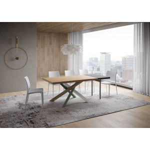 Zoom Tavolo allungabile 140/240x90 cm Versalux scortecciato telaio Multicolore 4/A