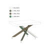 Tavolo allungabile 180/280x90 cm Versalux scortecciato telaio Multicolore 4/A