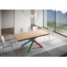 Tavolo allungabile 180/230x90 cm Versalux scortecciato telaio Multicolore 4/B