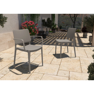 Zoom Sedia da giardino Rimini Bistrot 3 colori 49x49x80h cm