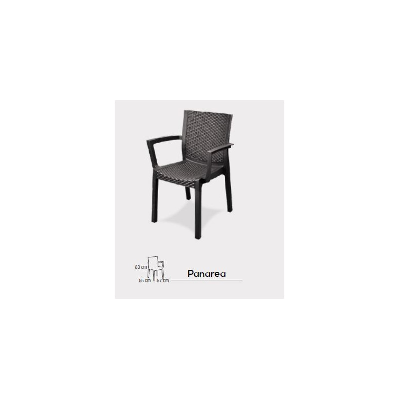 Set 4 sedie Panarea 3 colori 57x53x83 cm