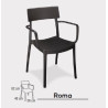 Set 4 sedie Roma 3 colori 56X49X82 cm
