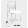 Set 4 sedie Venezia 3 colori 57X50X82 cm