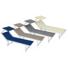 Set 2 lettini mare in alluminio con tettuccio grigio resistenti