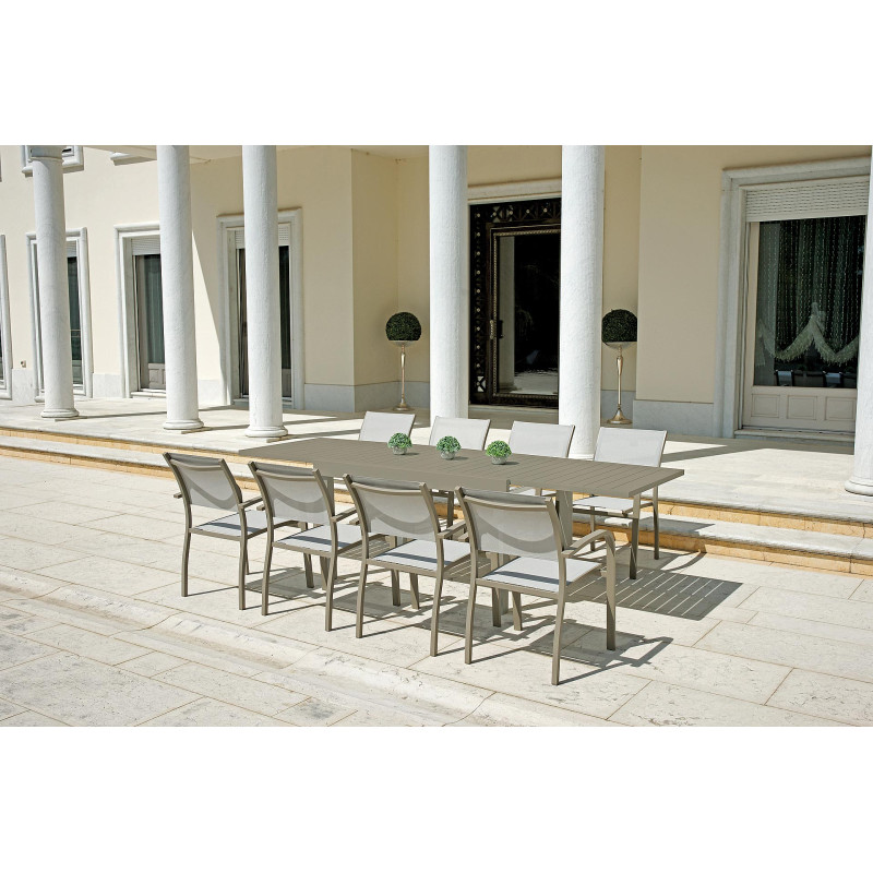 Set 2 Sedie Viareggio Moia alluminio tortora esterno resistente