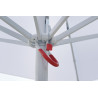 Ombrellone quadrato Moia push up 3x3mt bianco telescopico