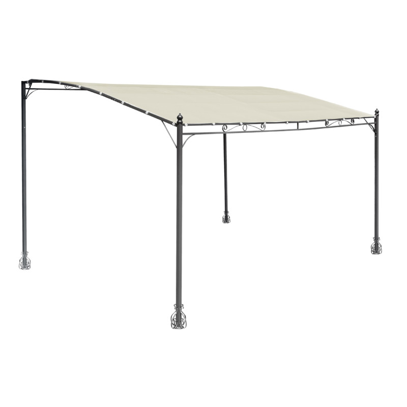 Pergola a parete MOIA Kansas 4x3 mt per Giardino