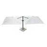 Ombrellone Doppio Moia 3x3 mt Fusto Antracite Contract