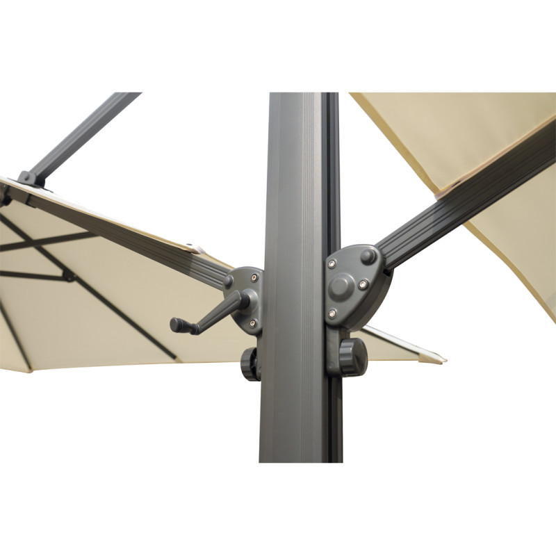 Ombrellone Doppio Moia 3x3 mt Fusto Antracite Contract