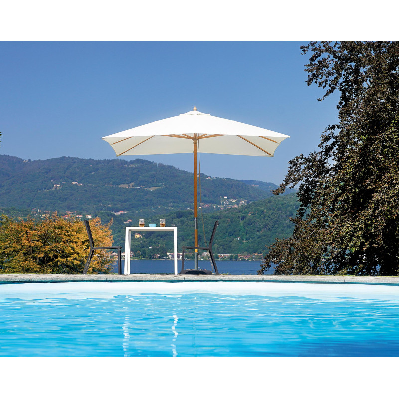 Ombrellone Moia bambù palo centrale 3x2m naturale elegante