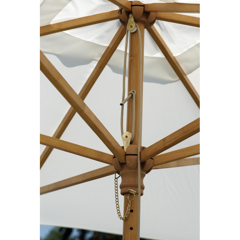 Ombrellone Moia bambù palo centrale 3x2m naturale elegante