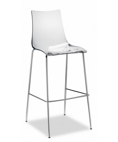 SGABELLI ZEBRA SET DA 2 ANTISHOCK H 80 in POLICARBONATO e in ACCIAIO CROMATO SCAB DESIGN