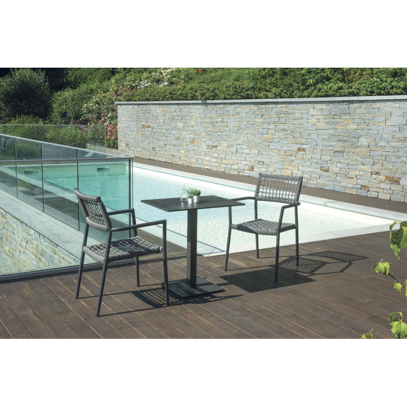 Piano tavolo HPL 55x70 cm legno grigio Moia resistente moderno