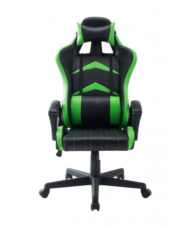 Zoom POLTRONA UFFICIO JEREZ IN PVC NERA E VERDE