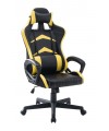 POLTRONA UFFICIO JEREZ IN PVC NERA E GIALLA