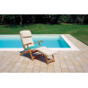 Poltrona sdraio Moia Steamer legno reclinabile da giardino