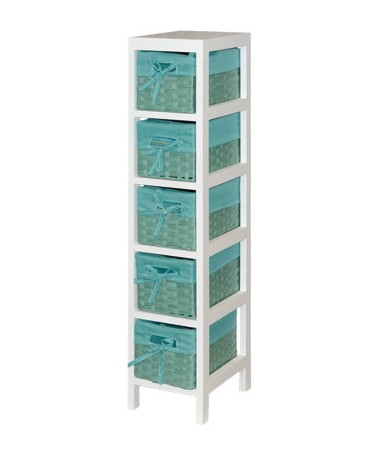 CASSETTIERA LISA 5C 20x25x95 VERDE