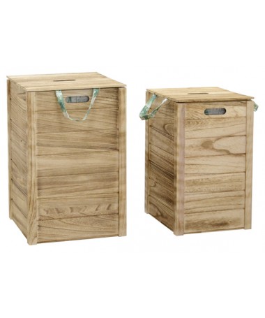 SET 2 PORTABIANCHERIA LEGNO