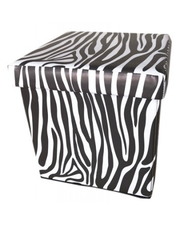 PUFF CUBO 32x32x32 PIEGH. ZEBRA