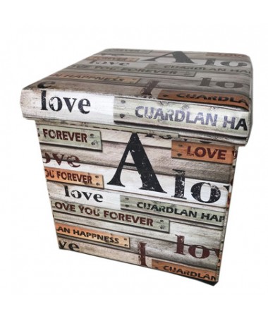 PUFF CUBO 32x32x32 PIEGH. SHABBY