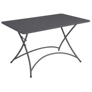 Tavolo Moia Orta 120x70 cm Ferro Antracite Pieghevole