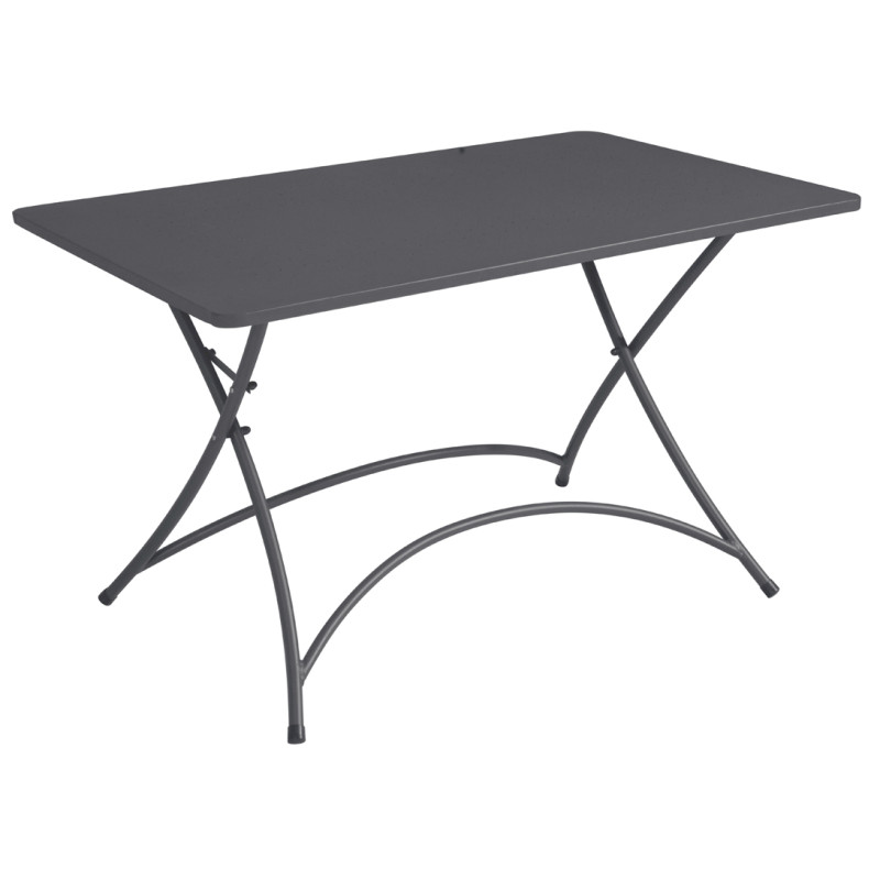 Tavolo Moia Orta 120x70 cm Ferro Antracite Pieghevole