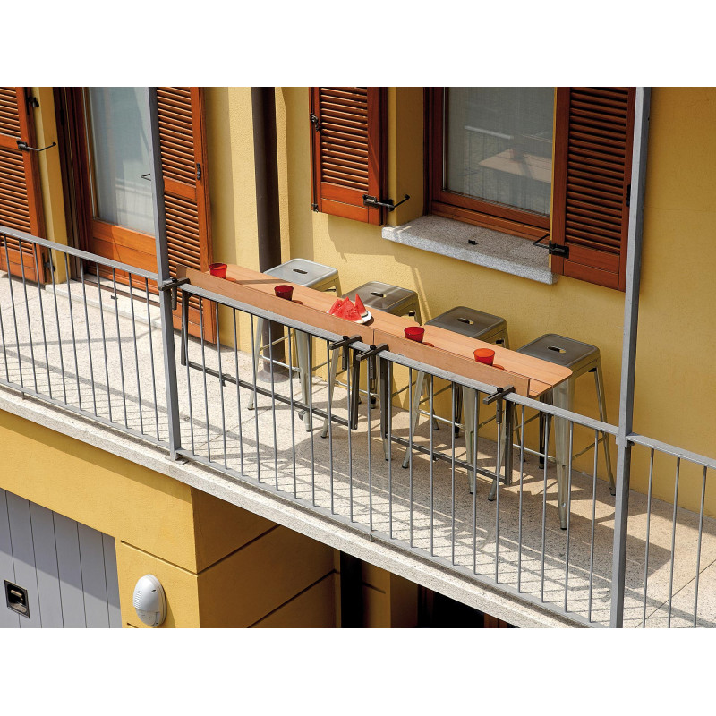 Tavolo da balcone Look Out Moia 80x37cm regolabile antracite
