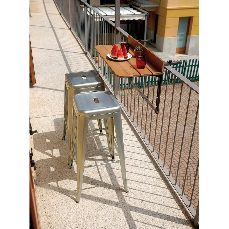Tavolo da balcone Look Out Moia 80x37cm regolabile antracite