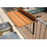 Tavolo da balcone Look Out Moia 80x37cm regolabile antracite