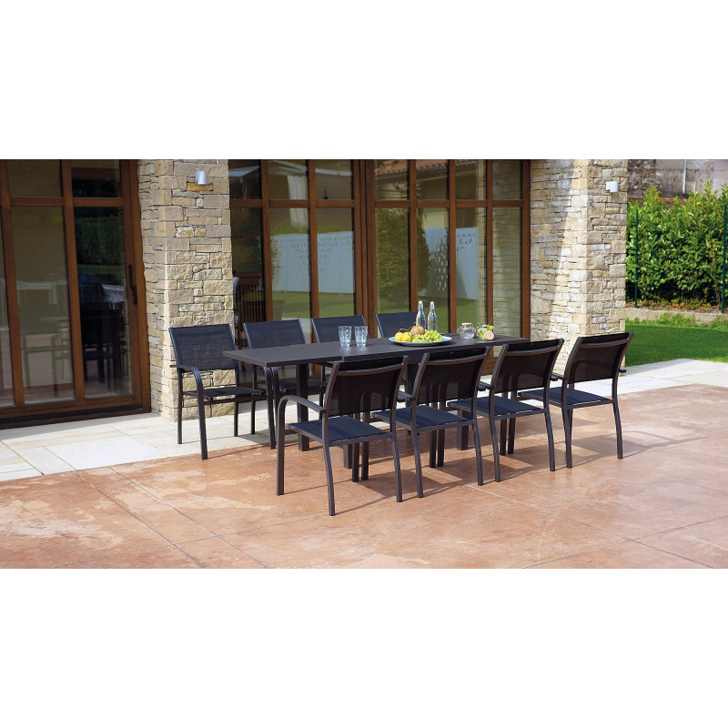 Tavolo da Balcone Moia Antracite Capannori Allungabile