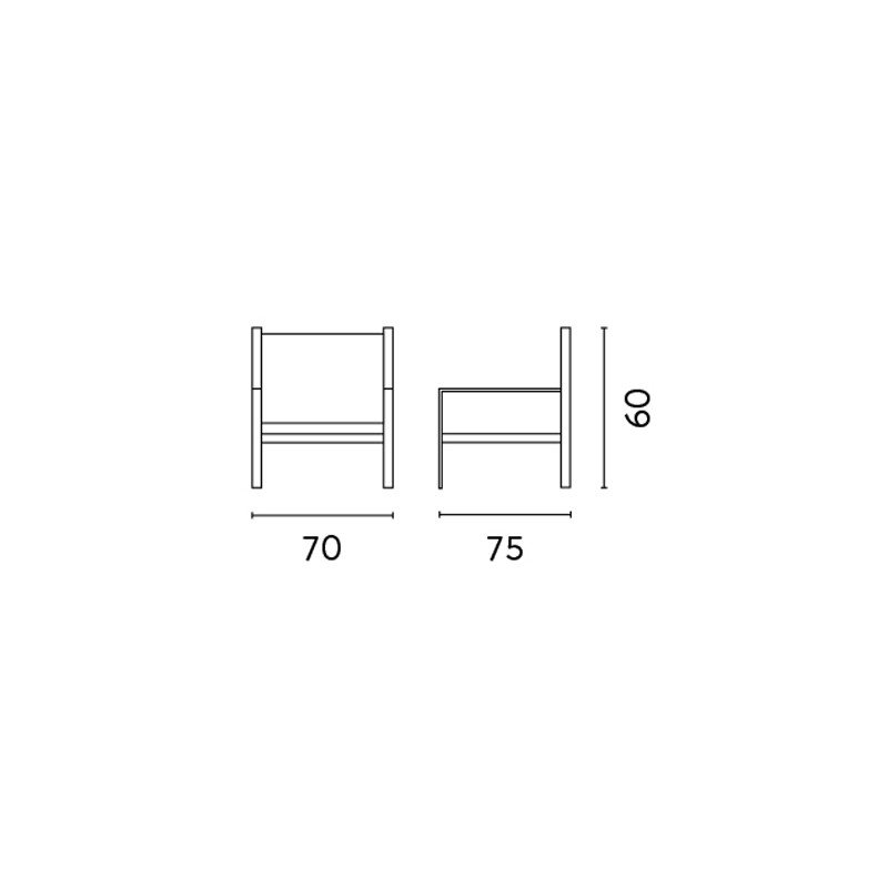 Set 2 poltrone Moia Marsiglia bianche da esterno resistenti
