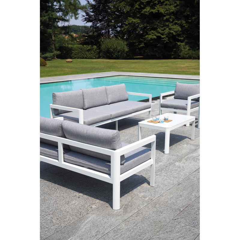Set 2 poltrone Moia Marsiglia bianche da esterno resistenti