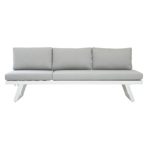 Set Angolare Tunisi Moia con Divani Lettino Bianco Alluminio