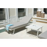 Set Angolare Tunisi Moia con Divani Lettino Bianco Alluminio