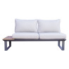 Set angolare MOIA Saint Tropez in alluminio e resin wood