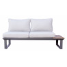 Set angolare MOIA Saint Tropez in alluminio e resin wood