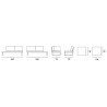 Set angolare MOIA Saint Tropez in alluminio e resin wood