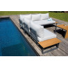Set angolare MOIA Saint Tropez in alluminio e resin wood