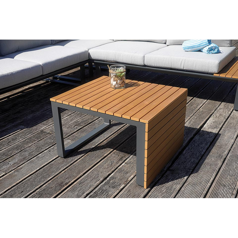 Set angolare MOIA Saint Tropez in alluminio e resin wood