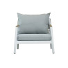 Set Cassis Moia alluminio bianco e teak salotto giardino moderno