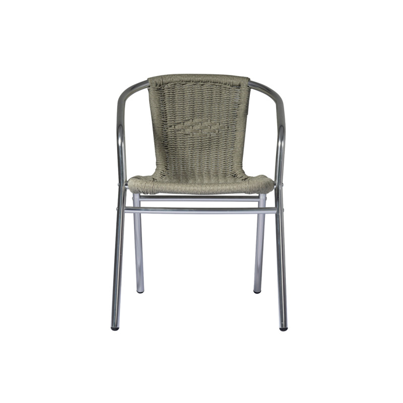 Set di Due Sedie Moia Contract Color Paglia in Alluminio