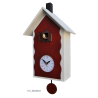 Orologio con cucù con cassa laccata e pannello betulla Made in Italy
