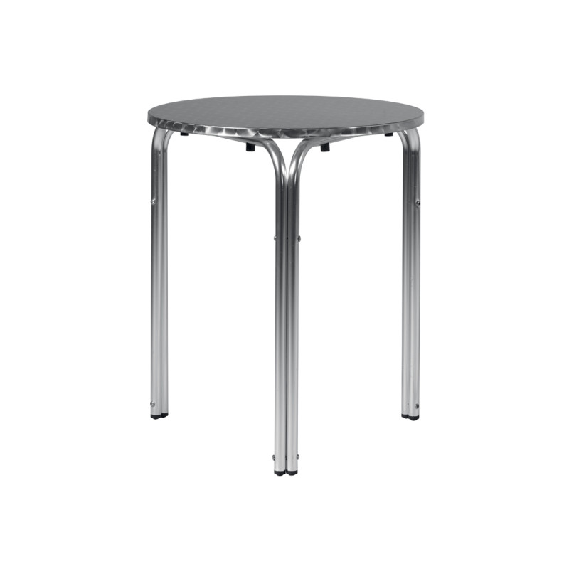 Tavolo contract Moia in alluminio e acciaio Ø60 cm resistente