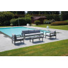 Set 2 poltrone Marsiglia Moia antracite alluminio da giardino