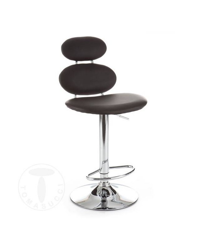Sgabello in pelle sintetica Cetus - set da 2 nero
